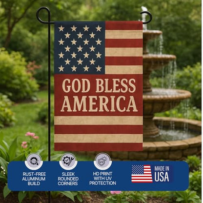 DC Custom Garden Flag with Stand, Double Sided custom yard flag Made in USA | Custom flag with pole (Optional), garden flag with holder, uv resistant flag, welcome flag, birthday flag, easter flag - color: Garden Flag