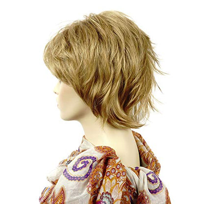 Lydell Short Layered Shaggy Full Synthetic Wigs (Light Stawberry Blonde) - color: 19 Light Stawberry Blonde