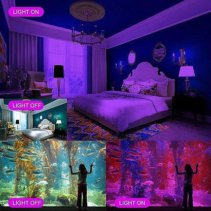 2 Pack 300W Black Lights, LED Blacklight Flood Light with Plug, IP66 Waterproof Black Flood Light Neon Glow for Party, Halloween, Fluorescent Poster, Body Paint - size: 300