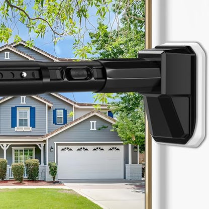 Extra Long Tension Curtain Rod, Black, 41-86 Inch (4-7.1ft), Tension Rod - color: Black, size: 41-86inch