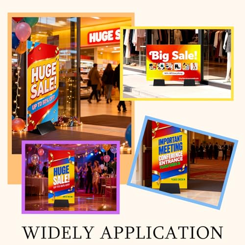2 Pcs Metal Floor Sign Stand Holder, Fits 12" Wide Signs Board up to 72" - color: 2PCS