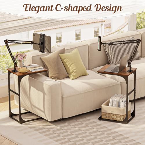 Floor Kindle Phone Tablet Stand with End Table for Overhead Bed,Counch - size: 15.7"D x 11.8"W x 54.9"H