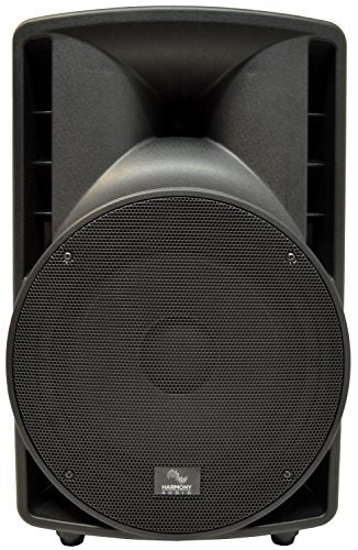 Harmony Audio 12 inch Powered PA Speaker 800W Active DJ Loudspeaker HA-C12A | Built-in amp and amplifier, live sound stage monitor, karaoke, vocals, band, events, parties, floor wedge cabinet