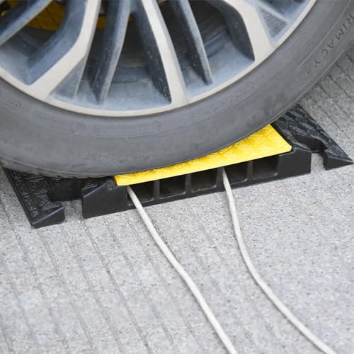 5-Channel Extensible Cable Protector Ramp, Floor Cord Cover - size: 5-Channel (2 Pack)
