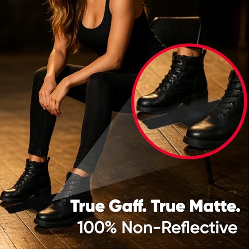 Professional Black Gaffers Tape, Heavy Duty, No Residue, Matte Non-Reflective, Residue-Free, Heavy Duty Gaffer, Water-Resistant, Strong Fabric Floor Tape (2 inch x 30 Yards) Black - size: 2 Inches by 30 Yards