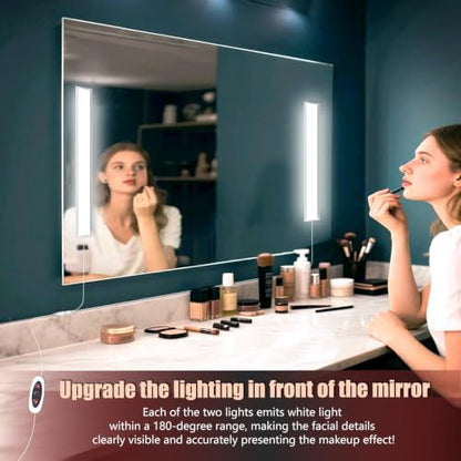 LED Vanity Light for Mirror, Bright/RA90/6000K/Dimming Makeup Lights, 12V/16W Lighting for Mirror, Lighting for Makeup Vanity Table & Bathroom Mirror - size: 11.8in Vanity Lights x2