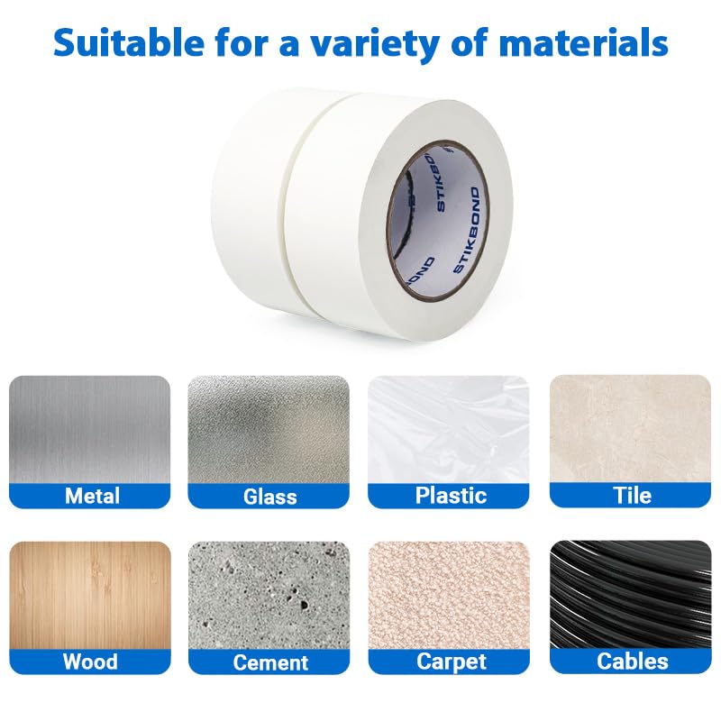 Heavy Duty White Gaffers Tape 2 inch x 30 Yards - 2 Pack Easy to Rip No-Residue Cloth Tape for Stage, Events
