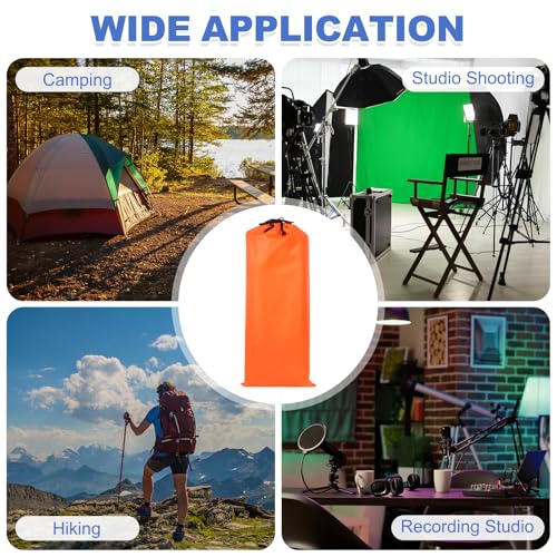 24 x 10 Inch Tripod Monopod Case Bag, Oxford Cloth Foldable Tripod Carrying Case Bag with Drawstring, Fits Speaker/Light Stand/Studio/Outdoor/Travel/Camping, Orange - size: 24x10 Inch
