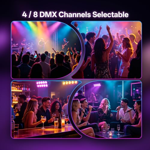 LED Stage Light Bar, 40W LED 4in1 RGBW Wash Lights Bar with Sound Activated DMX Stage Lighting Uplights for Events Wedding Party Church Disco DJ Dance 1Pack
