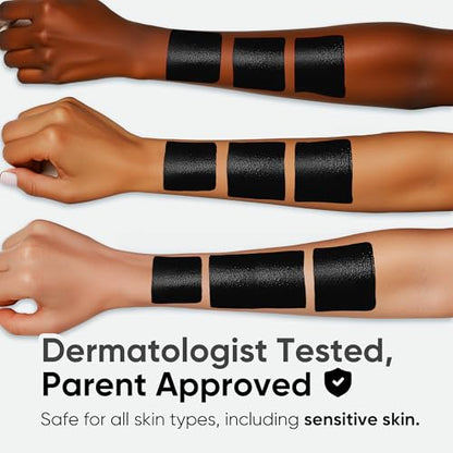 Blue Squid PRO Black Face Paint Stick - Waterproof Body Paint for Adults & Kids Eye Black Baseball, Eyeblack Softball - Vegan Hypoallergenic Twist-Up Non-Toxic Makeup Stick for Cosplay, Sports & SFX - color: Black