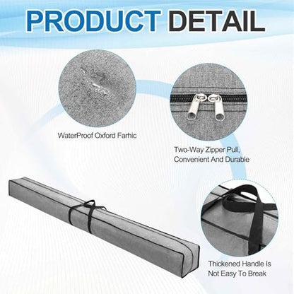 1 Pcs Zippered Tripod Bag, 59 x 10 x 10 Inch Water Resistant Oxford Cloth Outdoor Equipment Storage Bag with Handle for Travel Outdoor Camping Sports Fishing Rod, Grey - size: 59 x 10 x 10 Inch