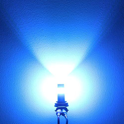 Alla Lighting H8 H16 H11 LED Fog Lights Bulbs, 8000K Ice Blue 2800 Lumens Xtreme Super Bright COB-72 SMD 12V DRL Replacement - color: 8000K Ice Blue