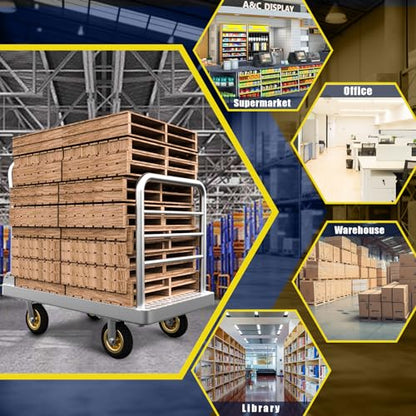 Lomive 2IN1 48"×24" Platform Truck Cart 2650lbs Heavy Duty Flatbed Cart