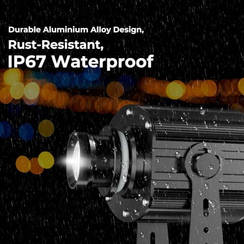 90W GOBO Logo Projector for Business, IP67 Waterproof | Custom GOBO Display, Remote Control, IP67 Waterproof, Rust Resistant Housing, Stores, Hotels & Events