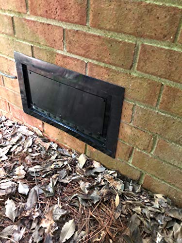 Bi-Directional Flood Vent to Reduce Foundation Damage and Flood Risk, FEMA Compliant, ICC-ES Certified for 250 sq. ft. - Black, Wall Mounted (16" Wide x 8" high x 2" deep) - color: Black