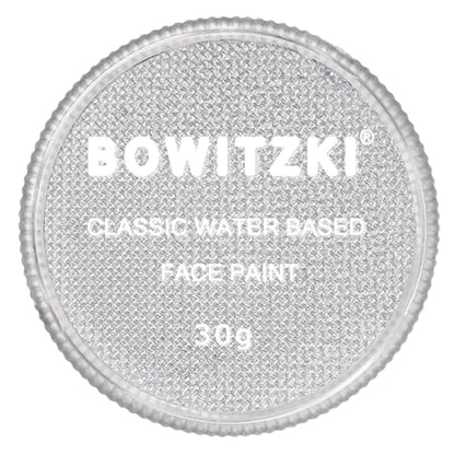Bowitzki 30g Professional Face Paint Body Paint Water Based Face painting Makeup for Adults Split Cake Single Color - Metallic silver - color: Metallic Silver