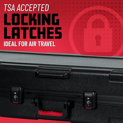 Gator Cases Frequent Flyer's Series Molded Flight Case for Slim 88-Note Keyboards with TSA Approved Locking Latches and Recessed Wheels, (GTSA-KEY88SL) - size: Slim 88-Note