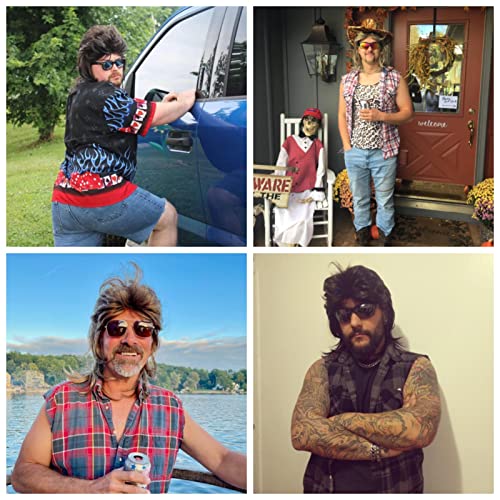 Mullet Wigs for Men,Joe Dirt,Emo Wig 80s Costumes Fancy Party Accessory Cosplay Wig Halloween Man x（Strawberry Blonde） - color: 2-Strawberry Blonde