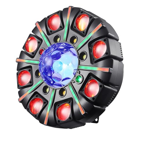 Moving Head DJ Lights for Parties, 180W RGBW LED Moving Head Lights, 8-Arms Stage Lighting Sound Activated DMX 512 Control for Disco Club Wedding Parties World Cup - color: 8 Arms-Disco Ball