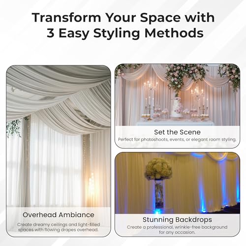 OnlineEEI Pipe & Drapes Portable Stand Kit, 8FT x 20FT Photo Backdrop Set with Portable Stand, Photography Background for Weddings, Birthday Parties, Business Events (Burgundy) - color: Burgundy
