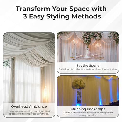 OnlineEEI Pipe & Drapes Portable Stand Kit, 8FT x 20FT Photo Backdrop Set with Portable Stand, Photography Background for Weddings, Birthday Parties, Business Events (Burgundy) - color: Burgundy