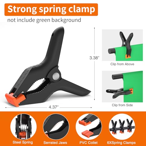Forlogic Portable T-Shape Backdrop Stand Support Kit 8x5.3ft, Adjustable Photo Green Screen Back Drop Stand for Party, Photography Videography Studio (8×5.3Ft) - size: 8×5.3Ft
