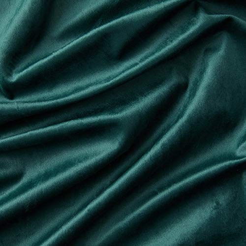 HLC.ME Lopez Velvet Curtains 84 Inches - Premium Privacy Back Tab Rod Pocket Window Treatment Curtain Drapery Panels for Bedroom & Living Room - Set of 2 Panels (54 x 84 inches Long, Green) - color: Green, size: 54"W x 84"L (Pack of 2), style: Back Tab Ro