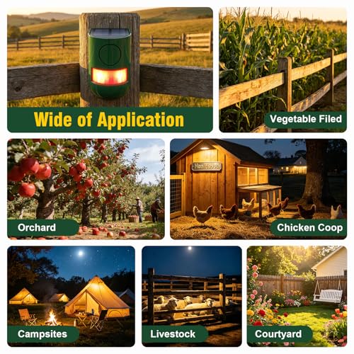 ChunHee Solar Outdoor Motion Sensor Alarm 120dB Sound 4 Mode IP65Waterproof | Loud Sound Strobe Light Security Siren Alarm Easy Set up Alarm for Home,Garden,Yard,Barn,Chicken Coop 2PC - color: GREEN-2pac