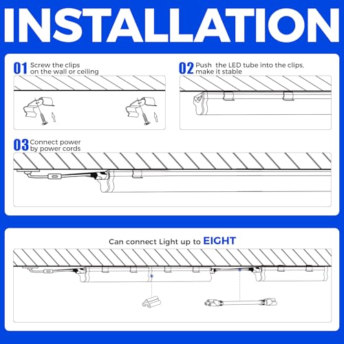 Barrina UV LED Blacklight Bar, 22W 4FT, T5 Bulb for Glow Party, Halloween | Black Light Fixture for Poster and Christmas Party, Fun Atmosphere with Built-in ON/Off Switch, 4 Packs - color: T5-4ft-4pack