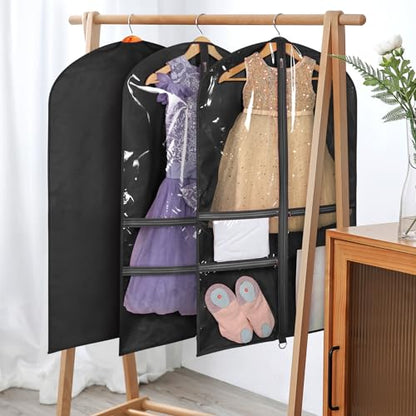 Univivi 40 Inch Dance Costume Garment Bags for Dancers, Black, 8 Pack - color: Black, size: 8 Pack