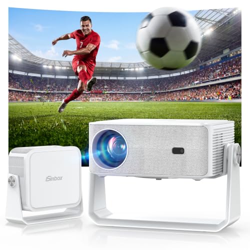 4K Outdoor Projector with WiFi and Bluetooth,2500 ANSI/Auto Focus & Keystone/Dolby Audio, Built-in Apps Compatible with Netflix/YouTube/PrimeVideo, Smart Proyector for Home Theater with HDR10+ - color: White Gray