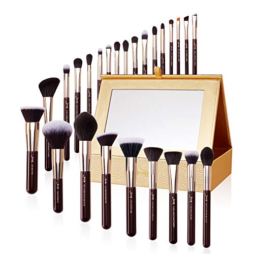 Jessup Makeup Brushes Set Professional Makeup Brush Eyeshadow Blending Powder Foundation Blusher Concealer 25pcs with Cosmetics Storage Box, Zinfandel T285 - color: W-Zinfandel+Storage Box