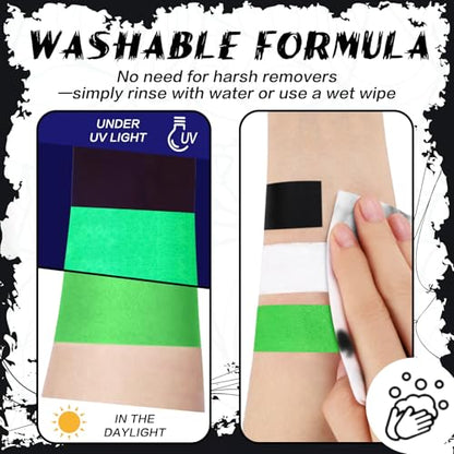 BOBISUKA Neon Green Face Paint Stick, Highly Pigmented Full Coverage Washable UV Glow Cream Face & Body Paint for Halloween Witch Skull Robot Alien Cosplay SFX, Sports Eye Black & Costume Party - color: Neon Green