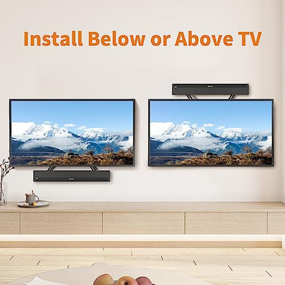 XINLEI Universal Sound Bar Mounts Fits Most 23 to 65 Inch TVs Soundbar TV Mount Bracket Above or Under TV, up to 22 lbs SBR302 - color: SBR302