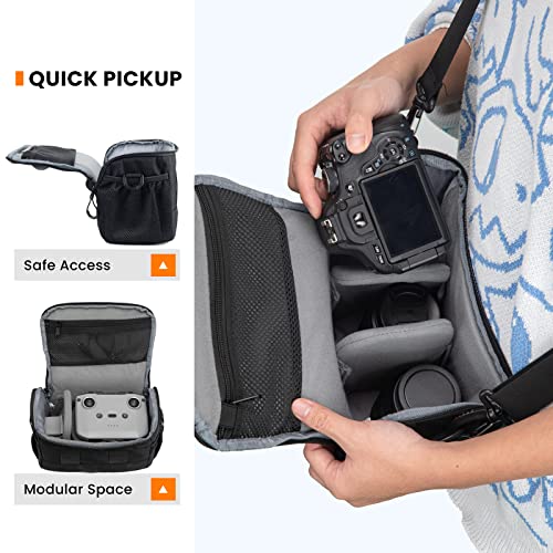 TARION Compact Camera Sling Messenger Bag for DSLR Mirrorless 4L TSB-S | Tripod Holder, Padded Shoulder Strap, Fits 1 Camera and 2 Lenses, for Street Photography Urban Travel - size: TSB-S (4 Liters)