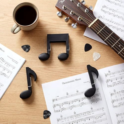 Maitys 6 Pcs Music Sheet Holder Clips Book Page Holder Clip for Sheet Stand Music Teacher Gifts Back to School Read Clip for Wind for Musician Outdoor, 2 Styles