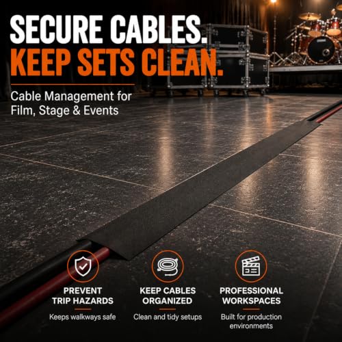 SWRT Gaffers Tape, 12-Pack, 2 in x 30 yd, 11 Mil, Pro Matte, Black | No-Residue Removal; Strong Hold; Non-Reflective; Easy Hand Tear; Film, Stage & Cable Management