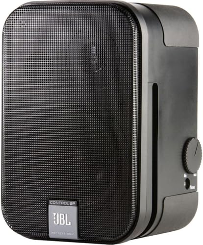 JBL Professional C2PS Control 2P Compact Powered Monitor, Desktop Reference Monitors, Master and Extension Speaker Pair, 5.25” Woofer, 35 Watts, XLR, ¼” and RCA Inputs, Black - style: Master + Extension speaker
