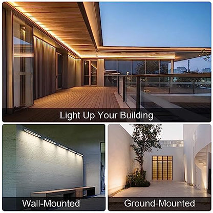 72W Outdoor Wall Washer Light,2 Pack 47.2 inch 4000K LED Wall Wash Lights Bar,IP67 Waterproof 120V LED Wall Washer Light Bar for Outdoor Indoor Building Sign, Hurches,Garden,Courtyards Lighting - size: 4000K 47Inch 2Pack