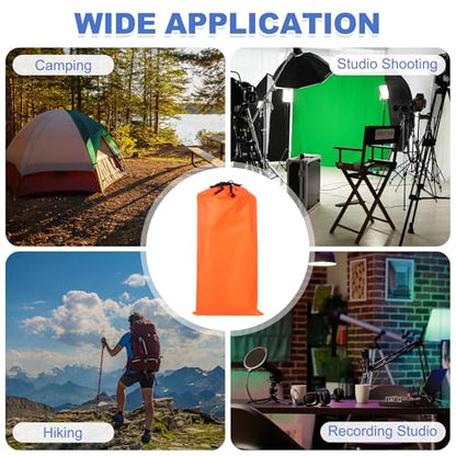18 x 10 Inch Tripod Monopod Case Bag, Oxford Cloth Foldable Tripod Carrying Case Bag with Drawstring, Fits Speaker/Light Stand/Studio/Outdoor/Travel/Camping, Orange - size: 18x10 Inch