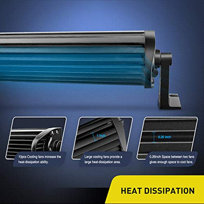 Nilight - 71013C-A 32" 180W Spot Flood Combo High Power LED Driving Lamp LED Light Bar Off Road Fog Driving Work Lights for SUV Boat Jeep Lamp,2 Years Warranty - size: 32Inch Curved 180W Light