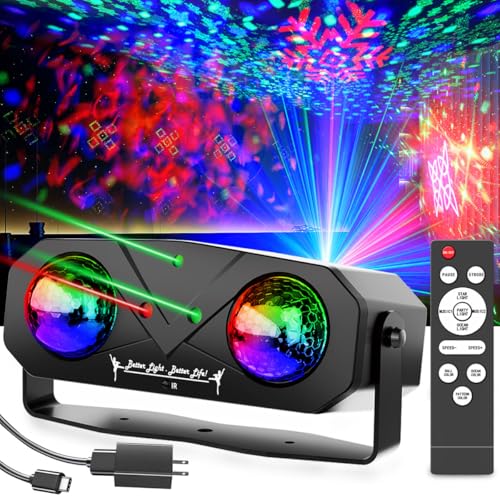 Disco Lights Disco Ball, Sound Activated Party Light with Roating Disco Ball,Star Projector,Ocean Light and Laser Lights for Party DJ KTV Club Wedding Festivals Stage Dancing Christmas - size: Medium
