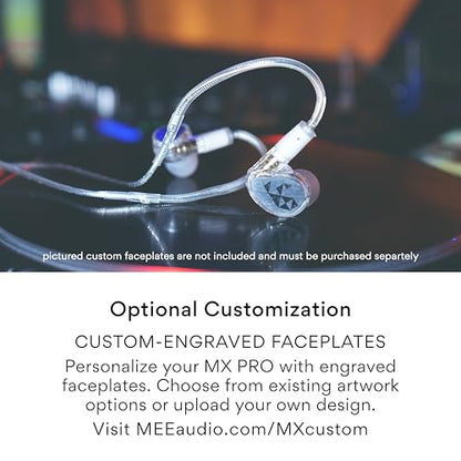 MEE audio Professional MX4 PRO Quad-Driver Hybrid Musicians In Ear Monitor Headphones with High-Resolution Reference Sound, Noise Isolating Earbuds Earphones with Detachable Cables, Transparent - color: Clear, size: MX4 PRO