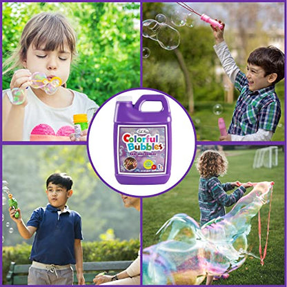 Lulu Home Concentrated Bubble Solution, 1 L/ 33.8 OZ Refill | For Bubble Machines, Giant Wands, and Blowers, Up to 2.5 Gallons, For Kids' Birthday Parties - color: Purple