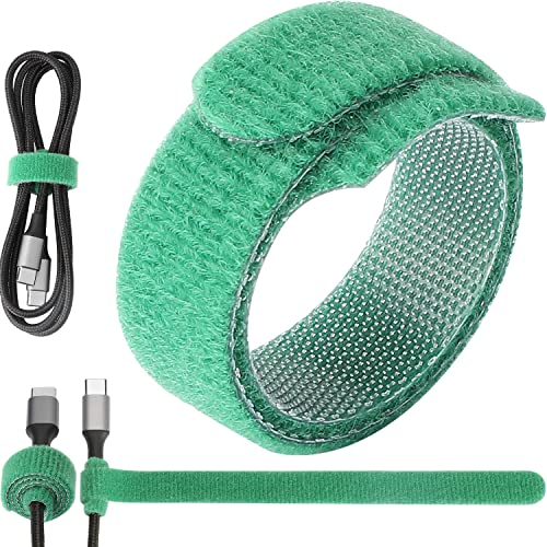 50pcs Reusable Fastening Adjustable Cable Ties Wire Management (6 Inch, Green) - color: Green, size: 6 Inch