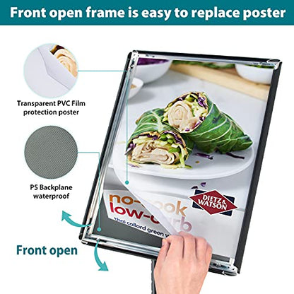 6Packs Sign Holder Stand 8.5 x 11 - Adjustable Heavy Duty Poster Sign Stands for Display 8.5 x 11 - Floor Standing Sign Holder for Vertical and Horizontal Sign Displayed(Black) - size: 8.5"x11" 6pack