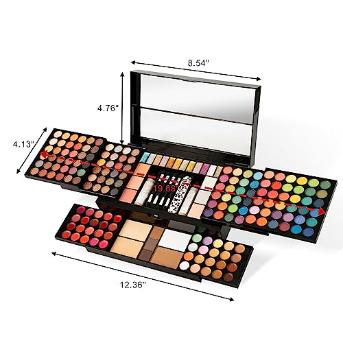 187 Colors Professional Makeup Palette - All-in-One Kit With Eye Shadows, Lipsticks, Mascara, Foundations, Blushes, Brow Pencils, Nail File - Makeup Gift Set for Women and Girls - color: 007 Set