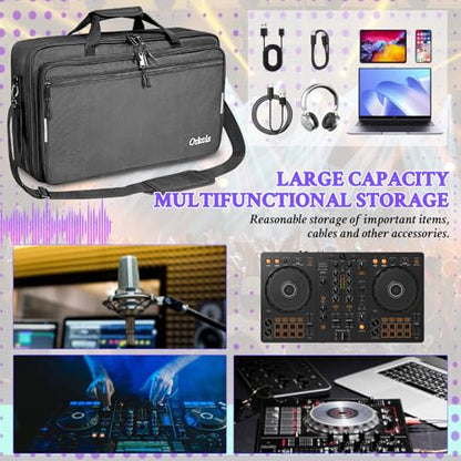ORKELS DJ Controller Bag Compatible with FLX4, FLX2, REV1, DDJ SB3, DDJ SB2, DDJ 400, DDJ RB, DDJ200, Pro FX, MPFX, DJ2GO2 Touch, Mix II, Party Mix, 200 MK2 DJ Controller, S-21.6''Lx13''Wx4.7''H - size: S-21.7''L x 12.6''W x 4.7''H