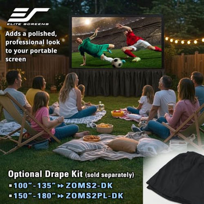 Elite Screens 100-inch Wraith Veil DUAL, 16:9, 0.8 Gain, 150° Viewing Angle, Front & Rear Projection Screen, Yardmaster 2 OMS100H2-Dual - color: Front and Rear Projection, size: 100-inch, 16:9, style: Yard Master 2 Dual