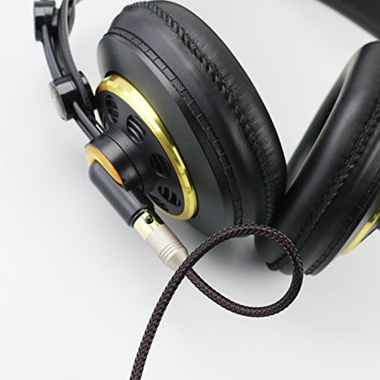 NewFantasia Replacement Audio Upgrade Cable Compatible with AKG K240, K240S, K240MK II, Q701, K702, K141, K171, K181, K271s, K271 MKII, M220, Pioneer HDJ-2000 Headphones 2meters/6.6feet - size: 2m